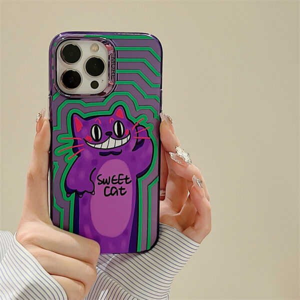 Apple iPhone 12 Serie Karikatur iPhone 12 Pro Max Plastik Handyhülle Katze – Bild 3