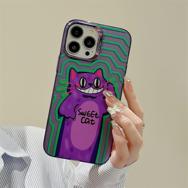 Apple iPhone 12 Serie Karikatur iPhone 12 Pro Max Plastik Handyhülle Katze – Bild 4