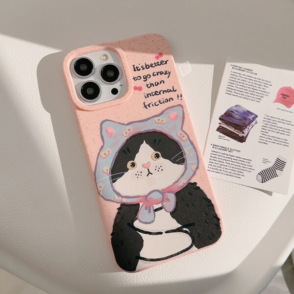 Apple iPhone 14 Serie TPU iPhone 14 Pro Karikatur Katze Handyhülle – Bild 2