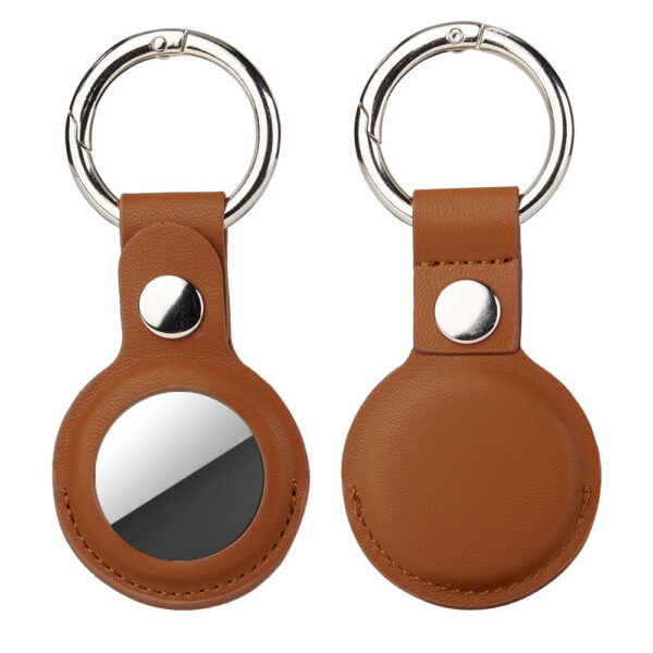 Apple Airtag Serie Mode Einfarbig Leder Protective Case – Bild 8