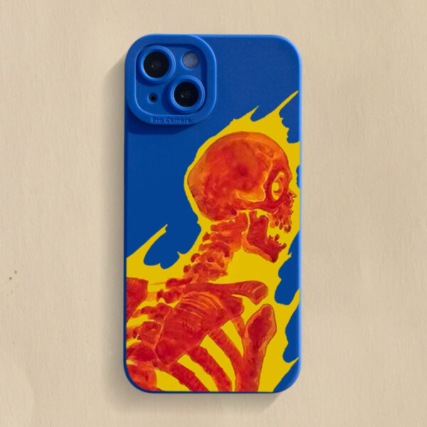 Apple iPhone 15 Serie TPU iPhone 15 Handyhülle Mode Skelett – Bild 2