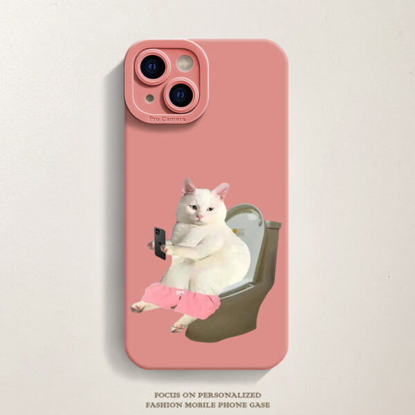 Apple iPhone 14 Serie Katze Karikatur TPU Handyhülle iPhone 14 – Bild 2