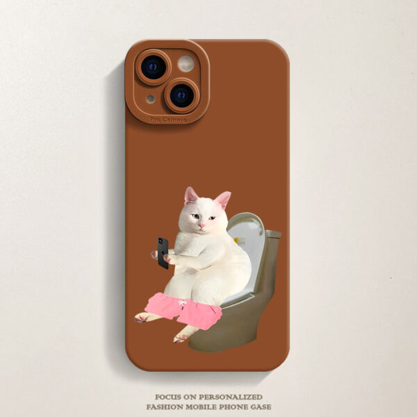 Apple iPhone 14 Serie Katze Karikatur TPU Handyhülle iPhone 14 – Bild 10