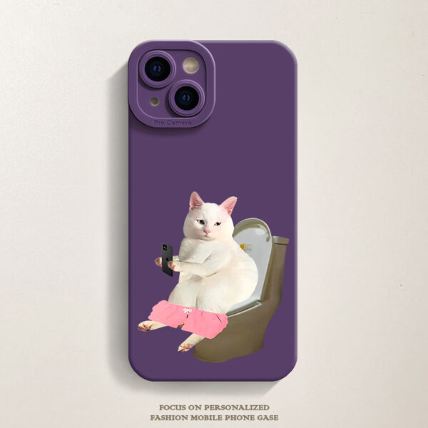 Apple iPhone 14 Serie Katze Karikatur TPU Handyhülle iPhone 14 – Bild 11