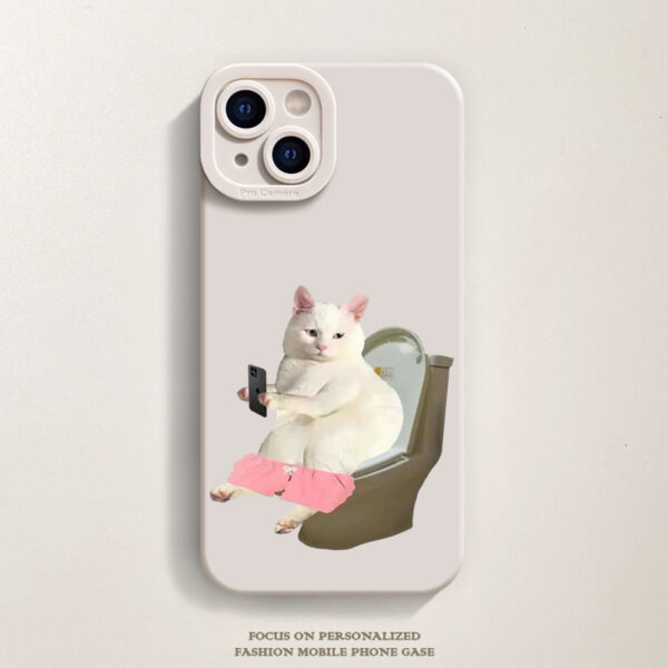 Apple iPhone 14 Serie Katze Karikatur TPU Handyhülle iPhone 14 – Bild 3