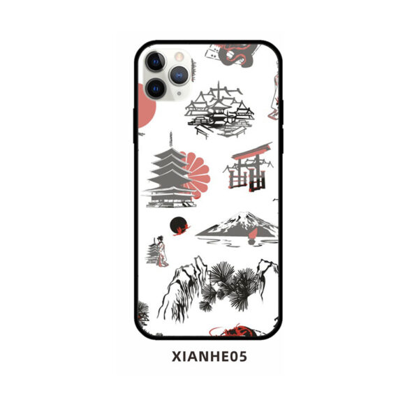 Apple iPhone 11 Serie Glas Handyhülle Mode Kran iPhone 11 Pro – Bild 10