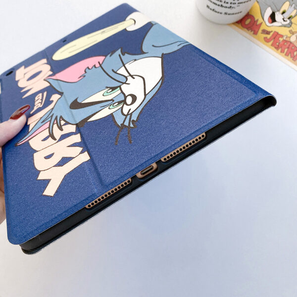 Apple iPad Serie Leder Tom Katze Karikatur iPad 9.7-inch (5th Gen) Tablethülle – Bild 5