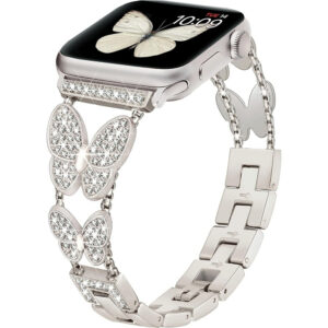 Apple Watch Serie Mode Apple Watch Series 7/8/9 (45mm) Uhrenarmband Diamant Metall